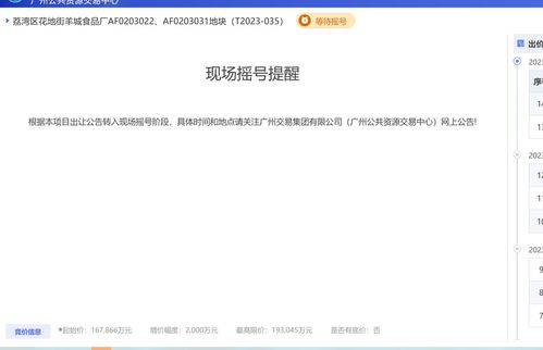 廣州土拍回暖 荔灣區花地街羊城食品廠地塊開拍即封頂 進入搖號環節